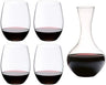 Riedel Rode Wijnglazenset O Wine - 4 stuks met Decanteerkaraf Syrah
