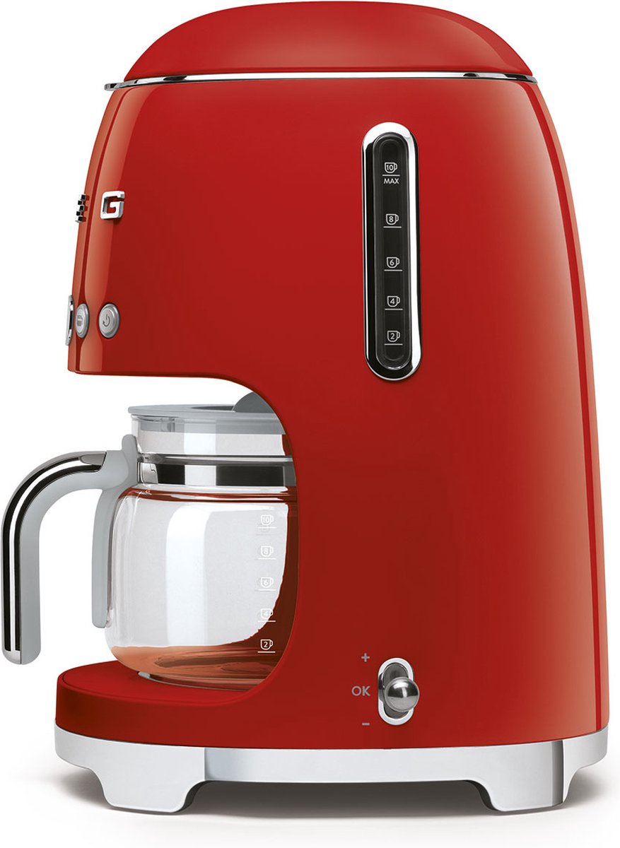 SMEG Koffiezetapparaat  - 1050 W - rood - 1.4 liter - DCF02RDEU