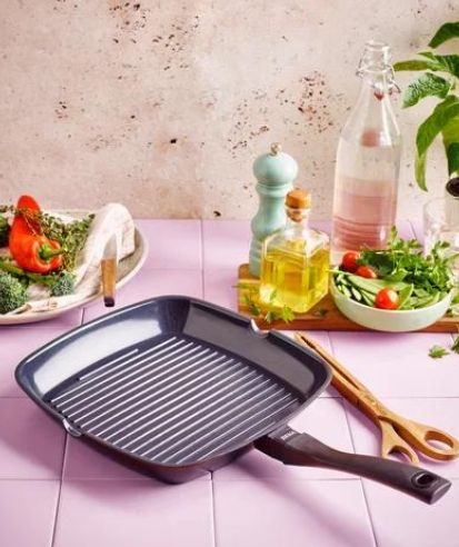 Beka Grillpan Energy R met keramische anti-aanbaklaag 28 x 28 cm - geschikt voor alle warmtebronnen