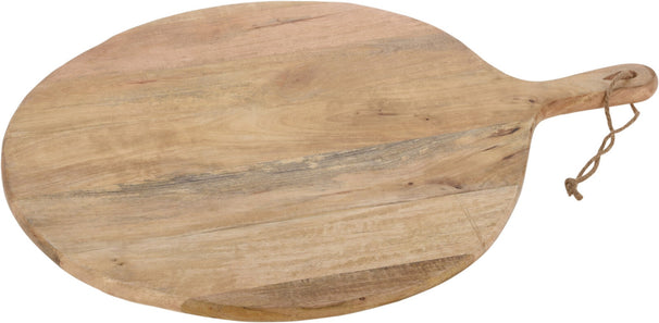 Serveerplank Ovaal Teakhout 50 x 60 cm - Pizzaplank voor Tapas en Brood - Cookinglife