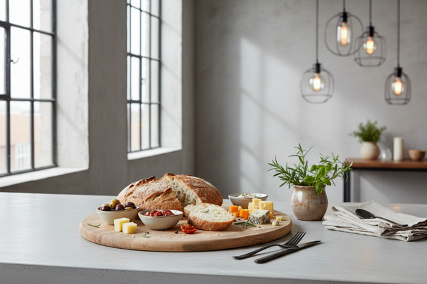 Serveerplank Ovaal Teakhout 50 x 60 cm - Pizzaplank voor Tapas en Brood - Cookinglife