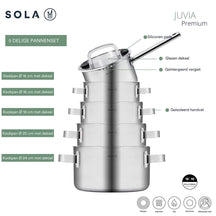 Sola Pannenset Juvia - 5 delige set - Inductie & Downdraft geschikt