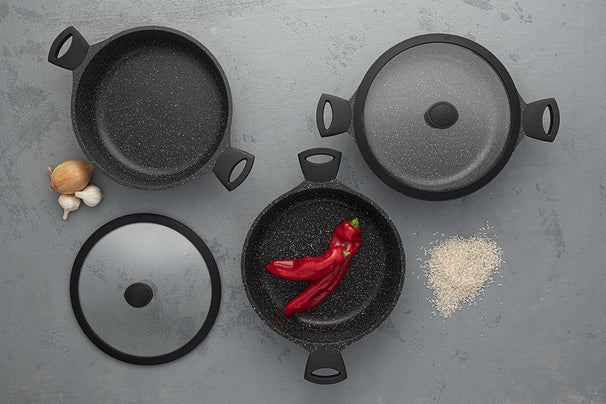 Sola Hapjespan met deksel Fair Cooking Zwart - ø 28 cm