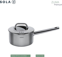 Sola Pannenset Zuma (Kookpan ø 16, 18, & 20, Steelpan ø 16 cm) 4-delig