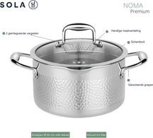 Sola Pannenset Noma (Kookpan ø 16, 18, 20 & 24 cm, Steelpan ø 16 cm) - Tri-ply - 5-delig