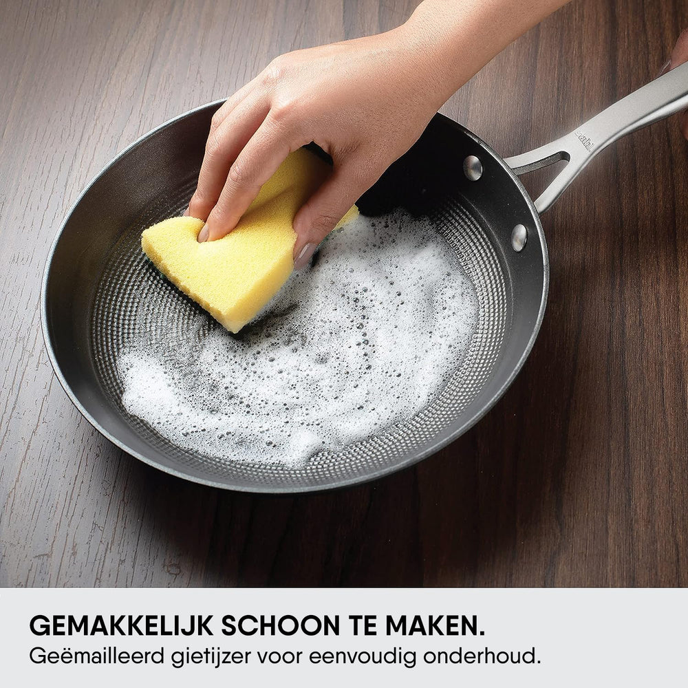 Stahl Cookware Koekenpan Gietijzer Lichtgewicht - 24 cm - Ook inductie geschikt