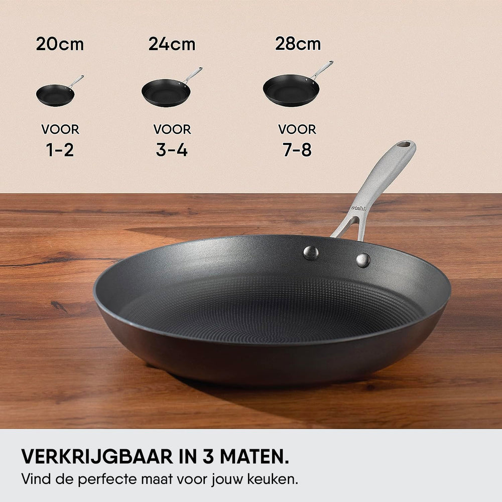 Stahl Cookware Koekenpan Gietijzer Lichtgewicht - 20 cm - Ook inductie geschikt