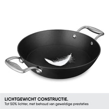 Stahl Cookware Wokpan Gietijzer Lichtgewicht - 24 cm - Ook inductie geschikt