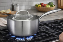 Cookinglife Steelpan met Glazen Deksel Signature Steel - RVS - ø 17.5 cm - geschikt voor alle warmtebronnen