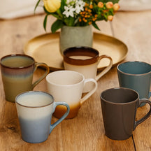 Studio Tavola Koffiekopjes met oor - Storm - 310 ml - 6 stuks