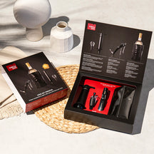 Vacu Vin Wijnset Premium - Zwart - 4 delige set
