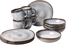 Villeroy & Boch Serviesset Lave - Beige - 12-delig / 4 personen