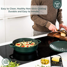 Westinghouse Hapjespan - Sauteuse - Performance - Gracious Green - ø 28 cm / 4.1 liter - standaard anti-aanbaklaag