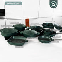 Westinghouse Hapjespan - Sauteuse - Performance - Gracious Green - ø 28 cm / 4.1 liter - standaard anti-aanbaklaag