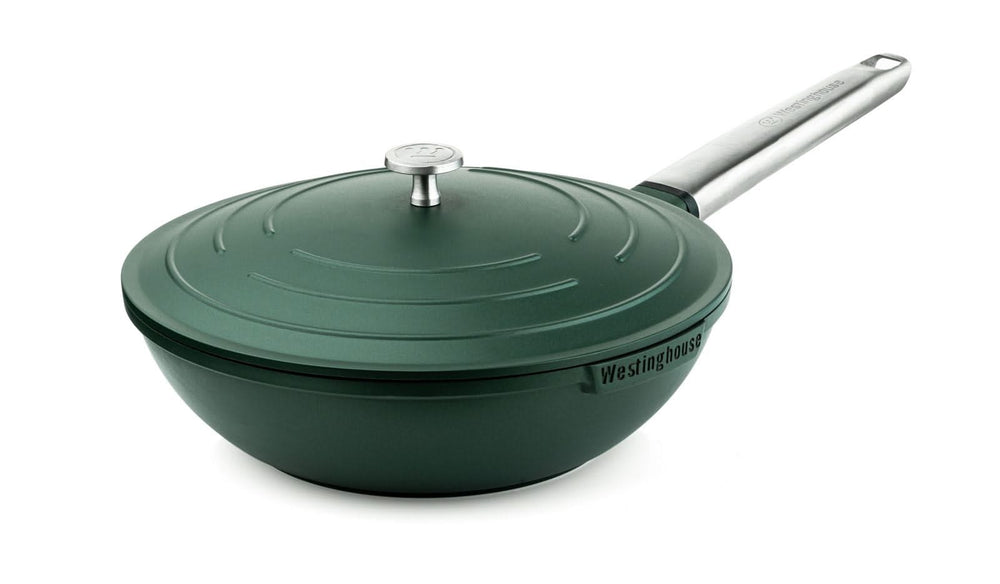 Westinghouse Wokpan Performance - Gracious Green - ø 28 cm - standaard anti-aanbaklaag