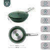 Westinghouse Wokpan Performance - Gracious Green - ø 28 cm - standaard anti-aanbaklaag