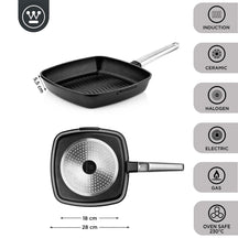 Westinghouse Grillpan Performance - Blissful Black - 28 x 28 cm - standaard anti-aanbaklaag