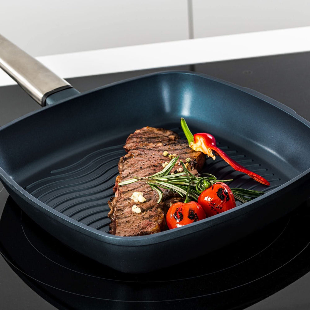 Westinghouse Grillpan Performance - Bravery Blue - 28 x 28 cm - standaard anti-aanbaklaag