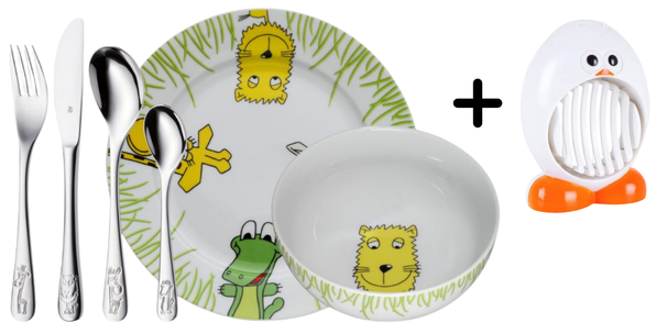 WMF KinderBestek Safari 6-delig - Inclusief GRATIS Cookinglife Eiersnijder Kuiken