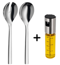 WMF Saladebestek Nuova 2-delig - 25 cm - Inclusief GRATIS Cookinglife Olieverstuiver 100 ml