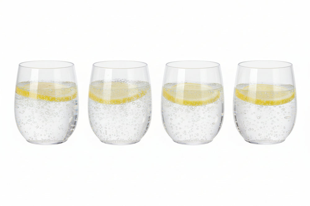 Cookinglife Waterglazen Kunststof - CampVibe - Outdoor - Onbreekbaar - 400 ml - 4 Stuks