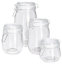 Cookinglife Weckpotten set - Glas - Inmaken en Bewaren - Voorraadpotten - Transparant - 4 stuks