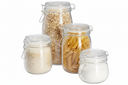Cookinglife Weckpotten set - Glas - Inmaken en Bewaren - Voorraadpotten - Transparant - 4 stuks