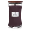 WoodWick Geurkaars Large Spiced Blackberry - 18 cm / ø 10 cm - Geurkaars in Glas - Houten Lont