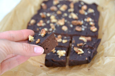 Vegan zoete aardappel brownies