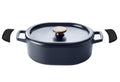 Alva Braadpan - Dutch Oven Ovaal Nori 31 x 21 cm + Gratis Leren Handvaten- geëmailleerde anti-aanbaklaag