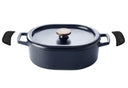 Alva Braadpan - Dutch Oven Ovaal Nori 31 x 21 cm + Gratis Leren Handvaten- geëmailleerde anti-aanbaklaag