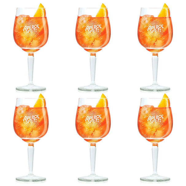 Aperol Spritz Glazen - 450 ml - Officeel Glas - 6 stuks