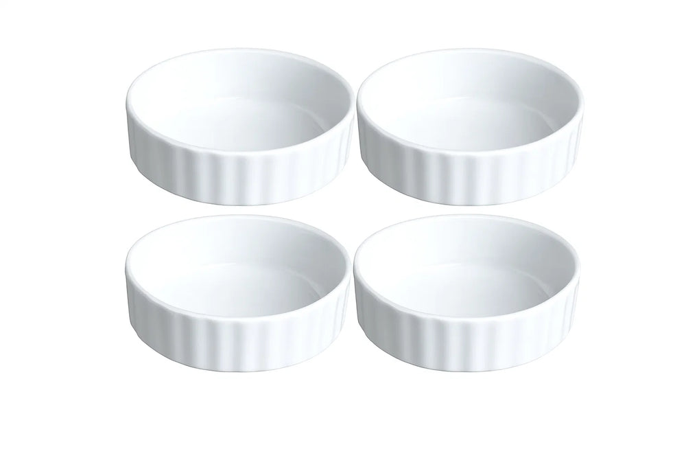 Cookinglife Creme Brulee Set - Brander / Koksbrander + Creme Brulee Schaaltjes ø 12 cm - 4 Stuks