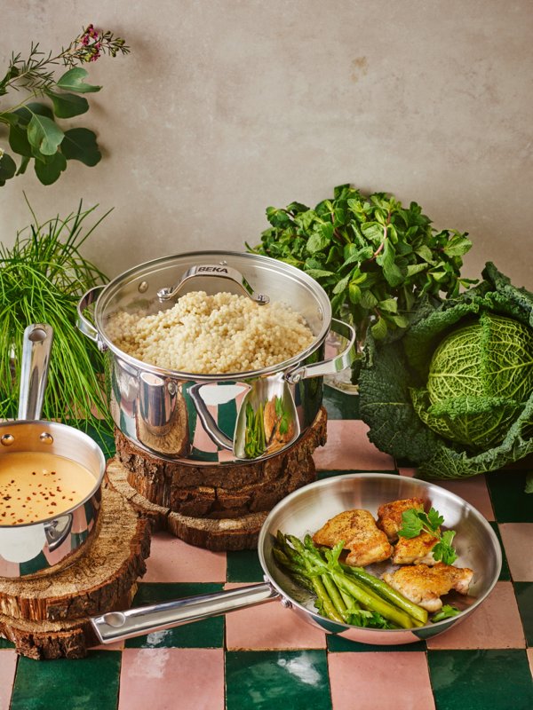 Beka Pannenset Cicla 6-Delig - zonder anti-aanbaklaag - geschikt voor alle warmtebronnen (Kookpannen, Steelpannen & Koekenpannen)
