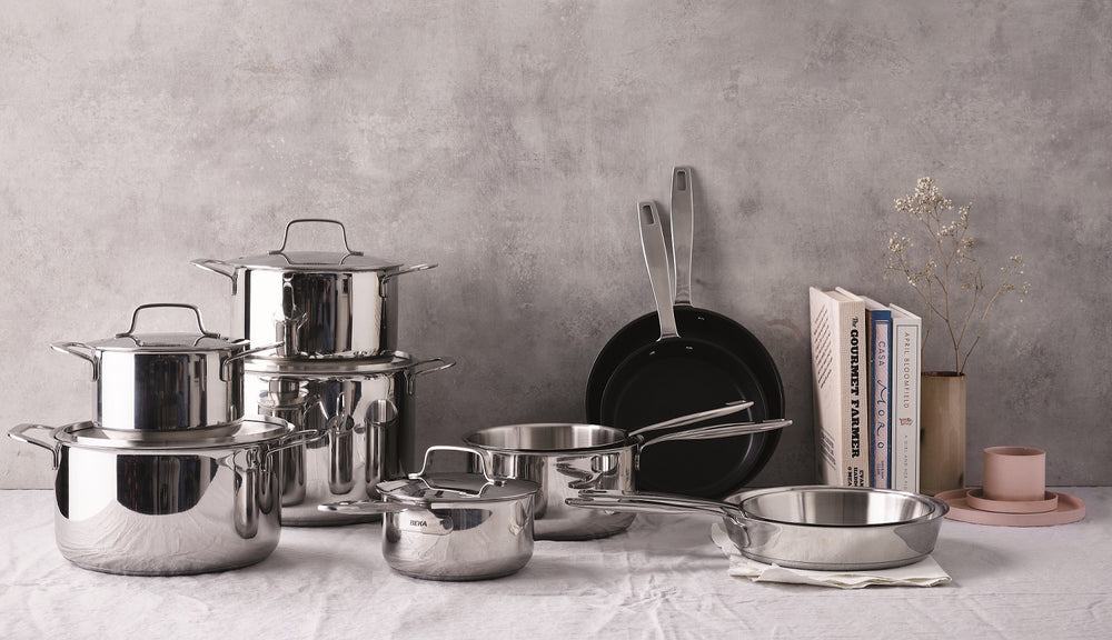 Beka Koekenpannenset Maestro 5-Ply 3-Delig - ø 20, 24 & 28 cm - zonder anti-aanbaklaag - geschikt voor alle warmtebronnen