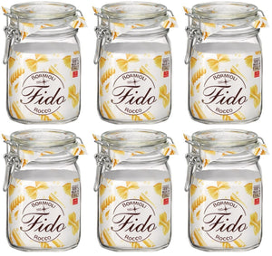 Bormioli Rocco Weckpotten Fido 11 x 11 cm / 1 liter - 6 stuks