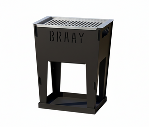 Design Zwart Gecoate Barbecue - Braay - Houtskool BBQ - 30x40x50 cm