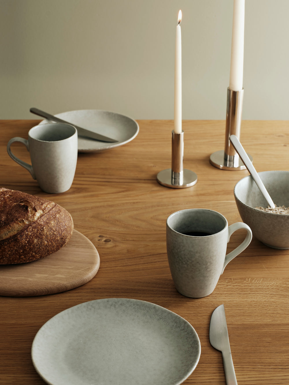 Broste Copenhagen Ontbijtset Nordic Marsh 12-delig / 4  personen - 4 ontbijtborden, 4 kommen en 4 kopjes