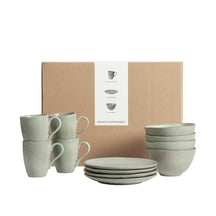 Broste Copenhagen Ontbijtset Nordic Marsh 12-delig / 4  personen - 4 ontbijtborden, 4 kommen en 4 kopjes