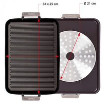 Valira Grillpan Aire met handgrepen - 34 x 25 cm - standaard anti-aanbaklaag