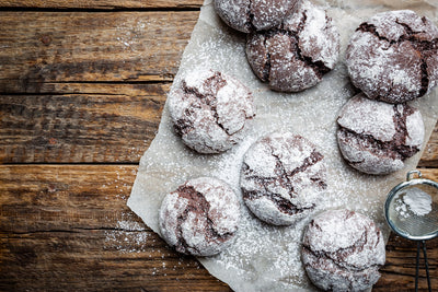 Chocolade crinkle koek