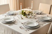 Cookinglife Serviesset Whitmore 30-delig / 6 personen - 6 dinerborden, 6 ontbijtborden, 6 diepe borden, 6 kommen en 6 mokken