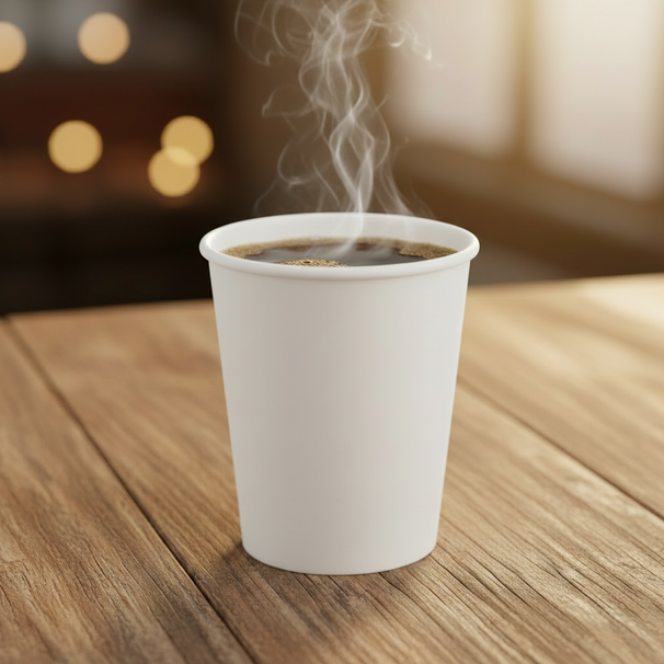 Cookinglife Kartonnen Koffiebekers 230 ml - Wit - 50 stuks