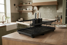 Cookinglife Afdruiprek met lekbak - Metaal - 42 x 30 x 4 cm