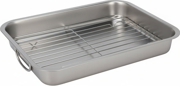 Cookinglife Braadslede & Rooster - RVS - 37 x 28 x 5.5 cm