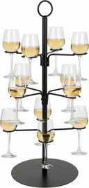 Cookinglife Etagere voor Cocktails - Cocktailboom - Cocktailtree - Geschikt voor 12 glazen - Zwart