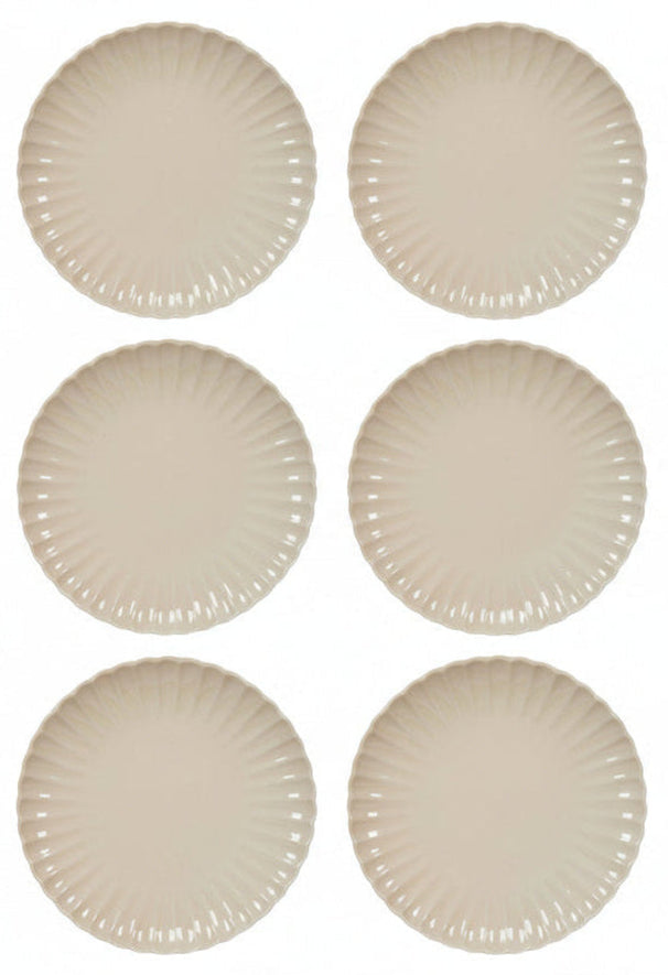Cookinglife Dinerborden Cardida Beige ø 26 cm - 6 stuks
