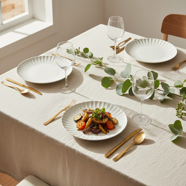 Cookinglife Dinerborden Cardida Off White ø 26 cm - 6 stuks