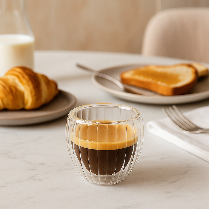 Cookinglife Dubbelwandige Espressoglazen Pumpkin 80 ml - 2 stuks