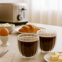 Cookinglife Dubbelwandige Koffie- / theeglazen Pumpkin 260 ml - 2 stuks